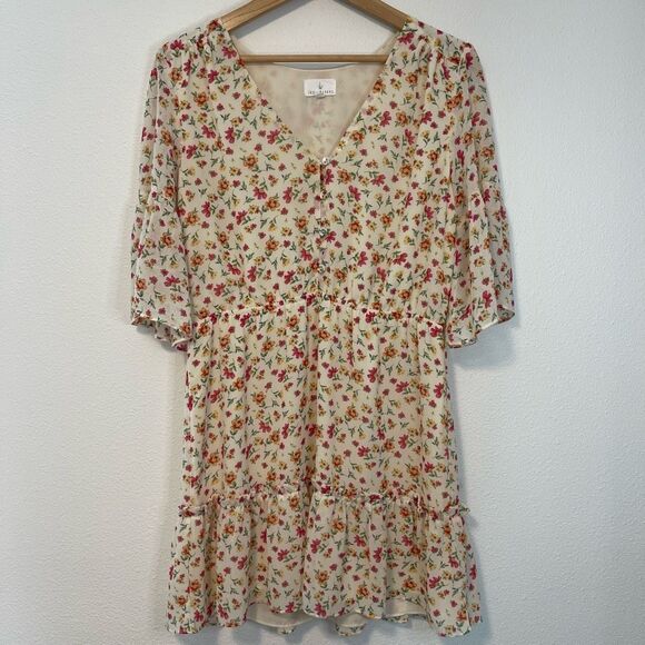 Lost + Wander Dresses & Skirts - Lost‎ + Wander Mini Floral Swing Dress Size Large